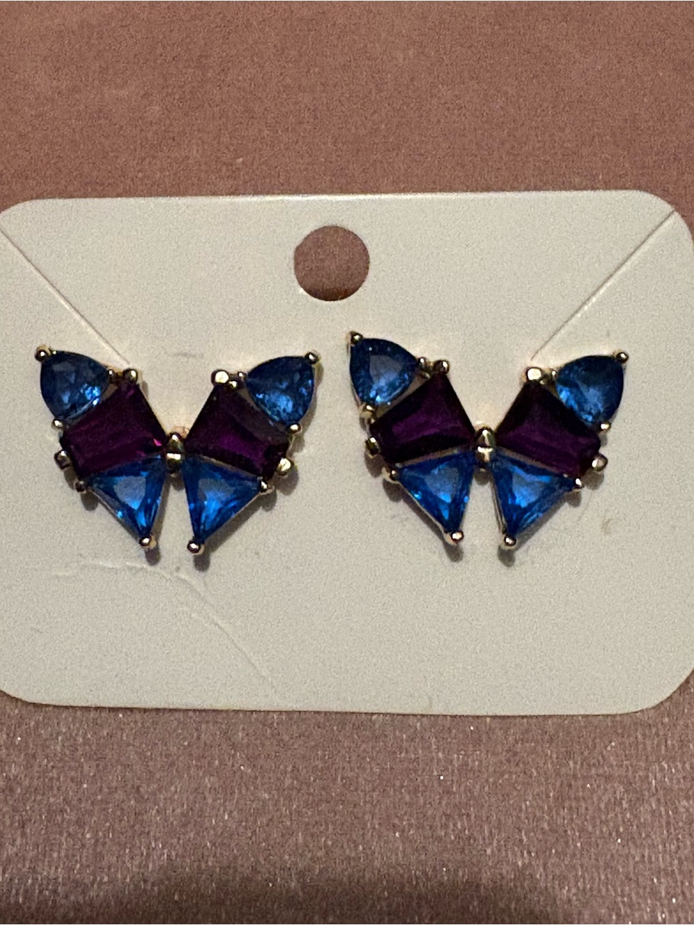Kendra Scott Blair Earrings Blue and Purple Butterfly
